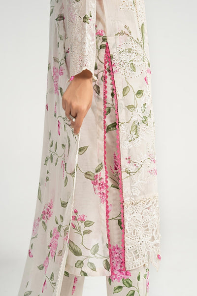 Maria B | RTW | 3 Piece Embroidered Paper Cotton Suit-Brand:Maria B-Type:Luxury Pret-White - House of Maryam- Buy in UK, USA