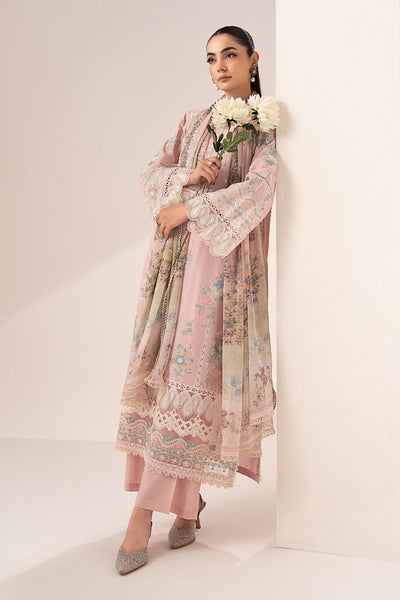 Maria B | RTW | 3 Piece Embroidered Paper Silk Suit-Brand:Maria B-Type:Luxury Pret-Pink - House of Maryam- Buy in UK, USA