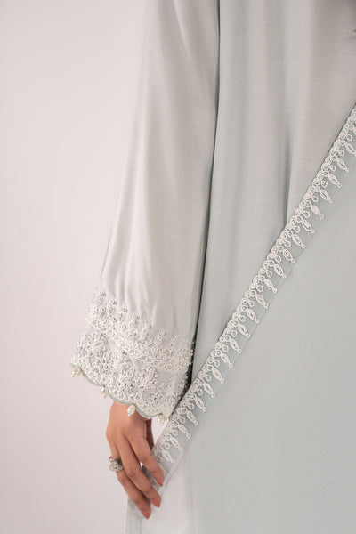 Maria B | RTW | 3 Piece Embroidered Raw Silk Suit-Brand:Maria B-Type:Luxury Pret-Blue - House of Maryam- Buy in UK, USA