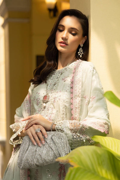Maria B | RTW | 3 Piece Embroidered Raw Silk Suit-Brand:Maria B-Type:Luxury Formals-Green - House of Maryam- Buy in UK, USA