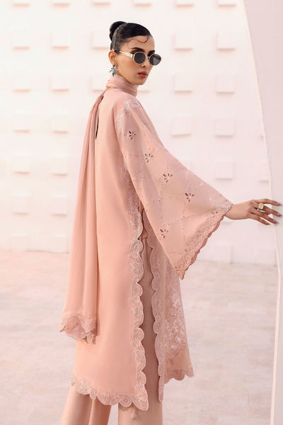 Maria B | RTW | 3 Piece Embroidered Raw Silk Suit-Brand:Maria B-Type:Luxury Formals-Pink - House of Maryam- Buy in UK, USA