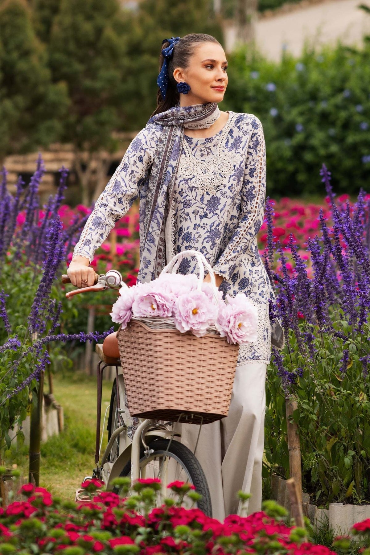 Maria B | RTW | 3 Piece Embroidered Raw Silk Suit-Brand:Maria B-Type:Luxury Pret-White - House of Maryam- Buy in UK, USA