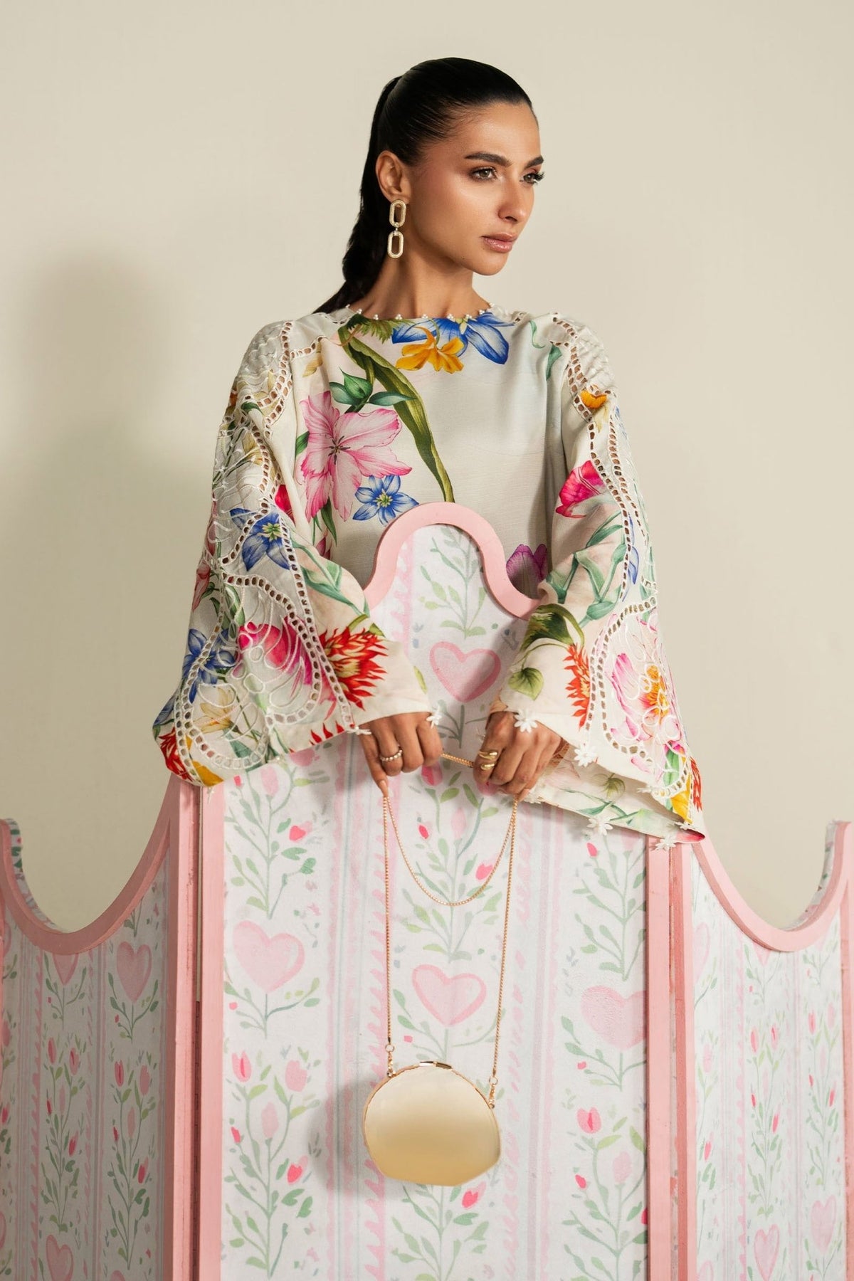 Maria B | RTW | 3 Piece Embroidered Raw Silk Suit-Brand:Maria B-Type:Luxury Pret-White - House of Maryam- Buy in UK, USA