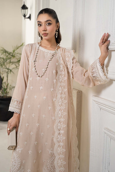 Maria B | RTW | 3 Piece Embroidered Self Jacquard Suit-Brand:Maria B-Type:Luxury Pret-Brown - House of Maryam- Buy in UK, USA
