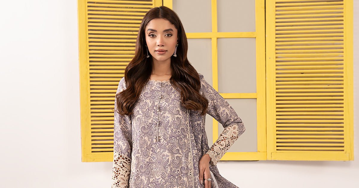 Maria B | RTW | 3 Piece Embroidered Silk Suit-Brand:Maria B-Type:Luxury Pret-White - House of Maryam- Buy in UK, USA