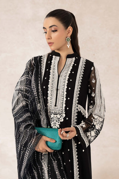 Maria B | RTW | 3 Piece Embroidered Suit-Brand:Maria B-Type:Luxury Formals-Black - House of Maryam- Buy in UK, USA