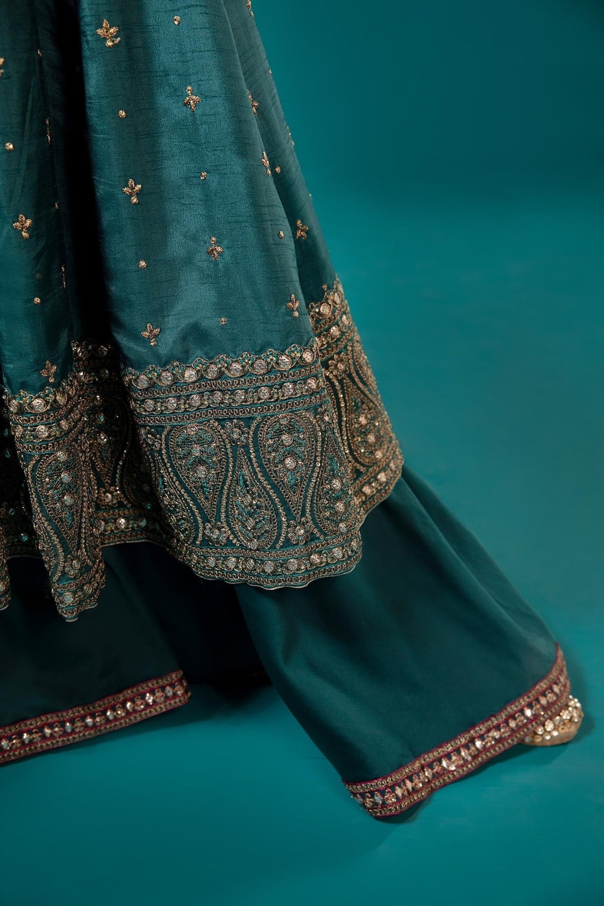 Maria B | RTW | 3 Piece Embroidered Suit-Brand:Maria B-Type:Luxury Formals-Blue - House of Maryam- Buy in UK, USA