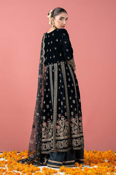 Maria B | RTW | 3 Piece Embroidered Velvet Suit-Brand:Maria B-Type:Luxury Formals-Green - House of Maryam- Buy in UK, USA