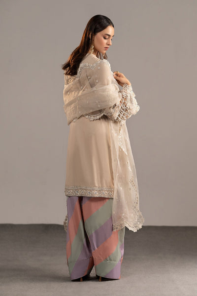 Maria B | RTW | 3 Piece Embroidered Velvet Suit-Brand:Maria B-Type:Luxury Formals-White - House of Maryam- Buy in UK, USA