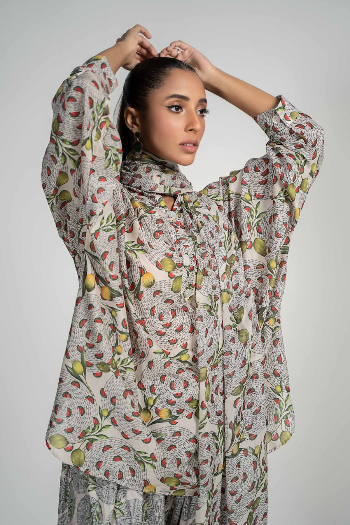 Maria B | RTW | 3 Piece Printed Lawn Suit-Brand:Maria B-Type:Luxury Pret-Beige - House of Maryam- Buy in UK, USA