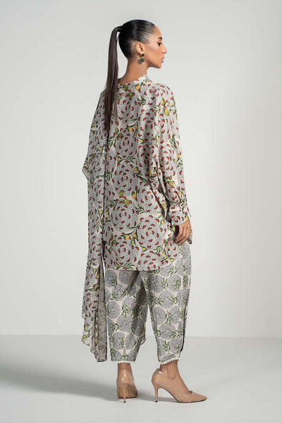 Maria B | RTW | 3 Piece Printed Lawn Suit-Brand:Maria B-Type:Luxury Pret-Beige - House of Maryam- Buy in UK, USA