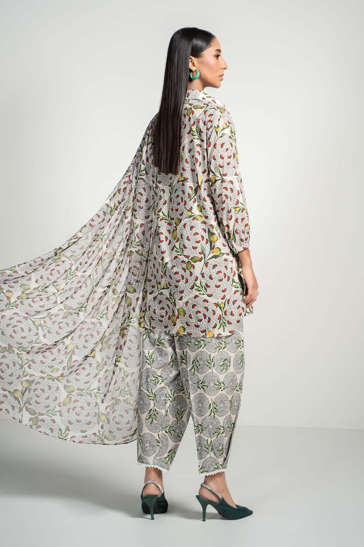 Maria B | RTW | 3 Piece Printed Lawn Suit-Brand:Maria B-Type:Luxury Pret-Beige - House of Maryam- Buy in UK, USA