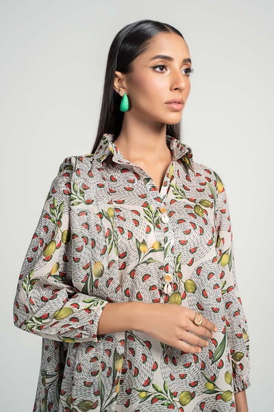 Maria B | RTW | 3 Piece Printed Lawn Suit-Brand:Maria B-Type:Luxury Pret-Beige - House of Maryam- Buy in UK, USA