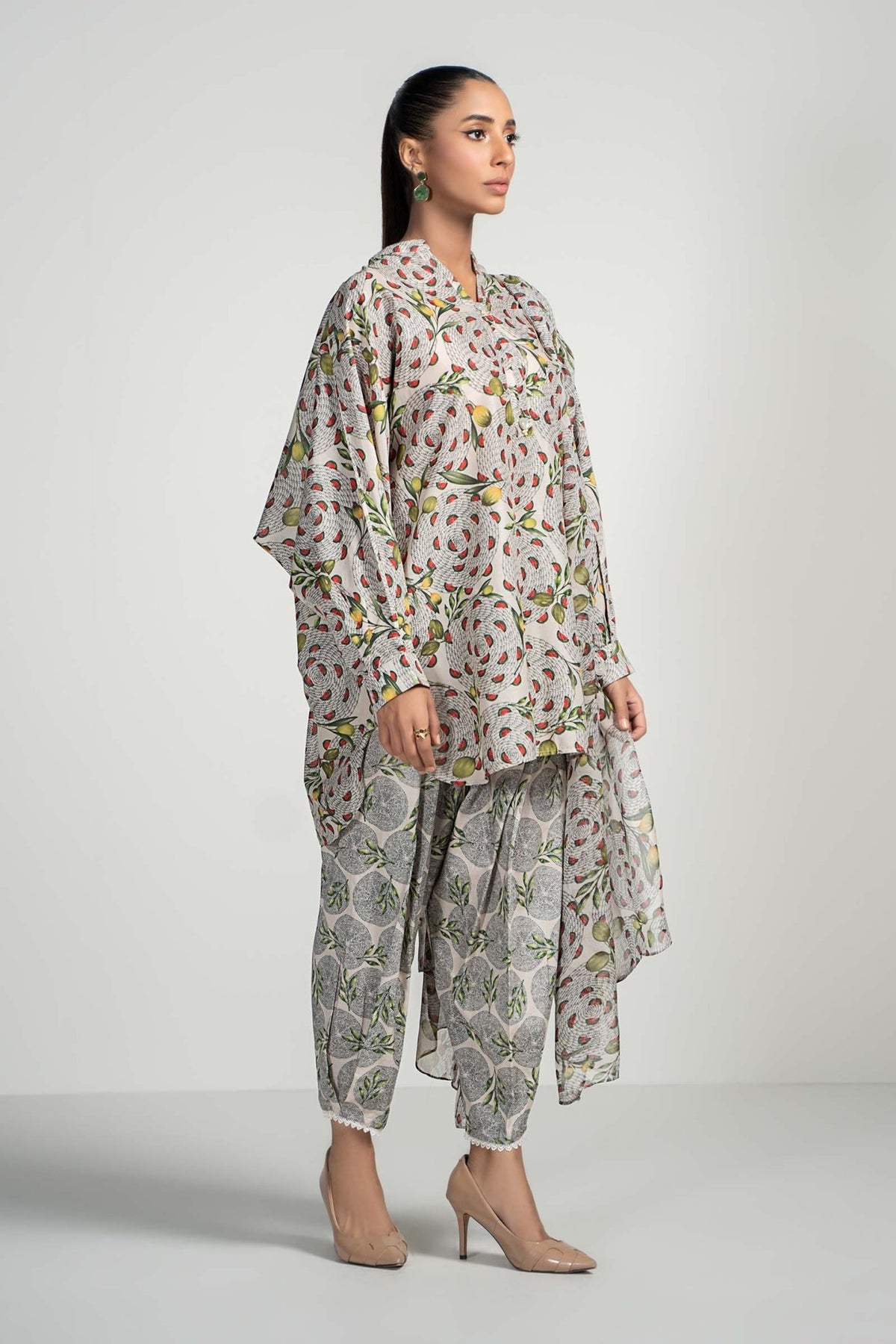 Maria B | RTW | 3 Piece Printed Lawn Suit-Brand:Maria B-Type:Luxury Pret-Beige - House of Maryam- Buy in UK, USA