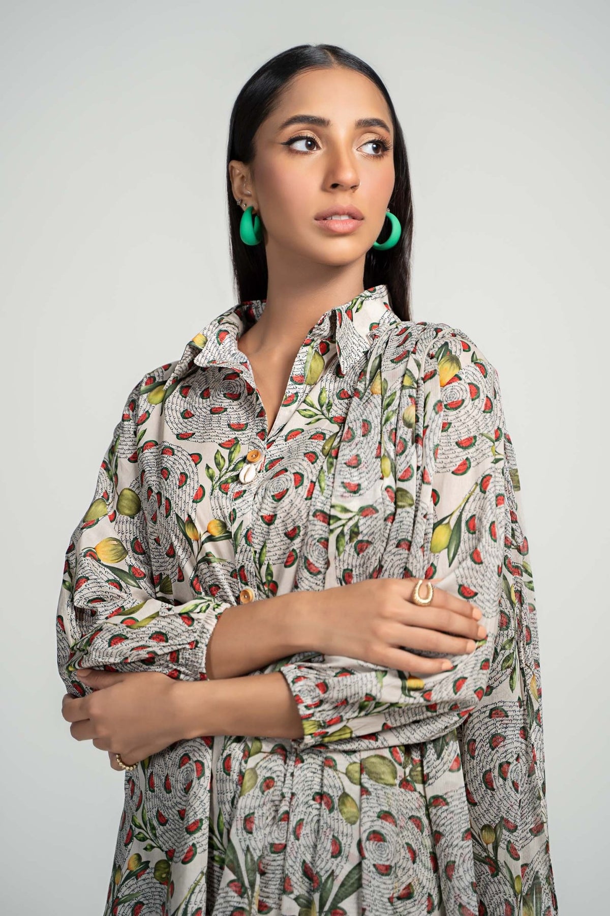 Maria B | RTW | 3 Piece Printed Lawn Suit-Brand:Maria B-Type:Luxury Pret-Beige - House of Maryam- Buy in UK, USA