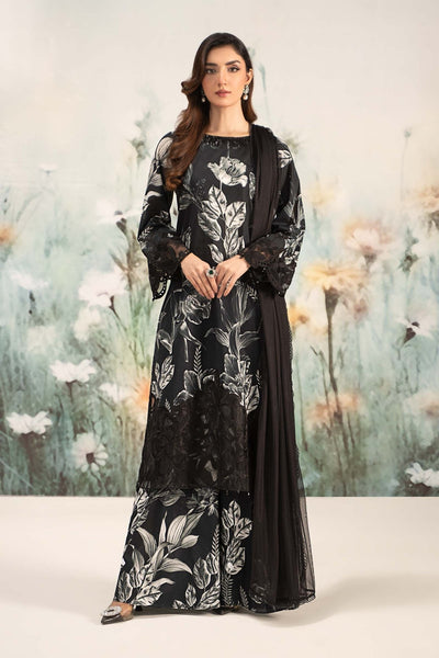 Maria B | RTW | 3 Piece Printed Lawn Suit-Brand:Maria B-Type:Luxury Pret-Black - House of Maryam- Buy in UK, USA
