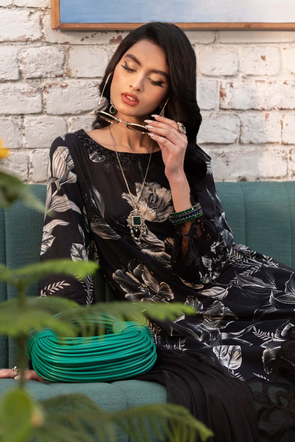 Maria B | RTW | 3 Piece Printed Lawn Suit-Brand:Maria B-Type:Luxury Pret-Black - House of Maryam- Buy in UK, USA