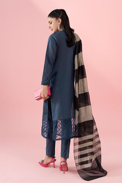 Maria B | RTW | 3 Piece Printed Lawn Suit-Brand:Maria B-Type:Luxury Pret-Blue - House of Maryam- Buy in UK, USA