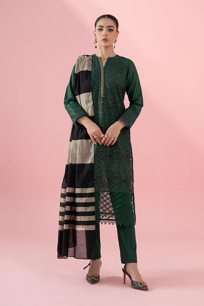 Maria B | RTW | 3 Piece Printed Lawn Suit-Brand:Maria B-Type:Luxury Pret-Green - House of Maryam- Buy in UK, USA