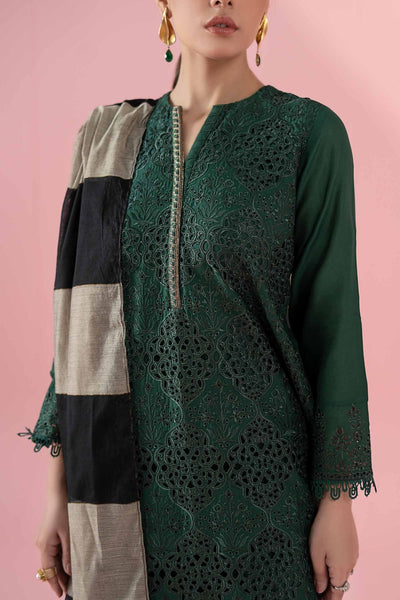 Maria B | RTW | 3 Piece Printed Lawn Suit-Brand:Maria B-Type:Luxury Pret-Green - House of Maryam- Buy in UK, USA