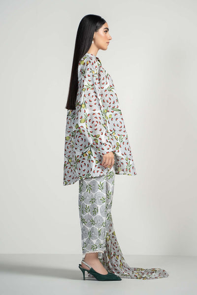 Maria B | RTW | 3 Piece Printed Lawn Suit-Brand:Maria B-Type:Luxury Pret-White - House of Maryam- Buy in UK, USA