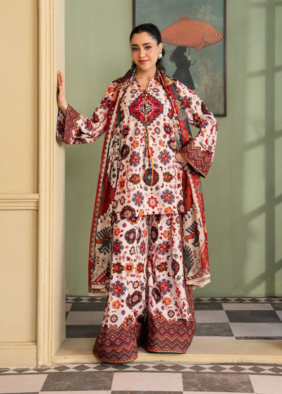 Maria Osama Khan | Retro 26 |Daisy-Brand:Maria Osama Khan-Type:Ladies Clothes-Off White-Grip-House of Maryam- Buy in UK, USA
