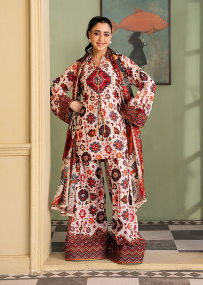Maria Osama Khan | Retro 26 |Daisy-Brand:Maria Osama Khan-Type:Ladies Clothes-Off White-Grip-House of Maryam- Buy in UK, USA