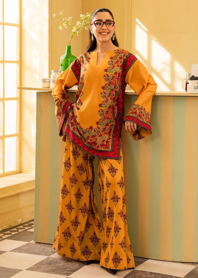 Maria Osama Khan | Retro 26 | Eden-Brand:Maria Osama Khan-Type:Ladies Clothes-Mustard Yellow-Grip-House of Maryam- Buy in UK, USA