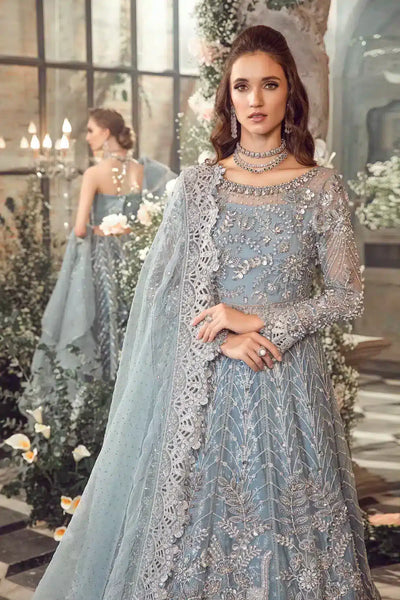 Maria B | Mbroidered Wedding Edition 23 | Ice Blue BD-2702 -  Maria B Bridal - Original Designer Dress - House of Maryam
