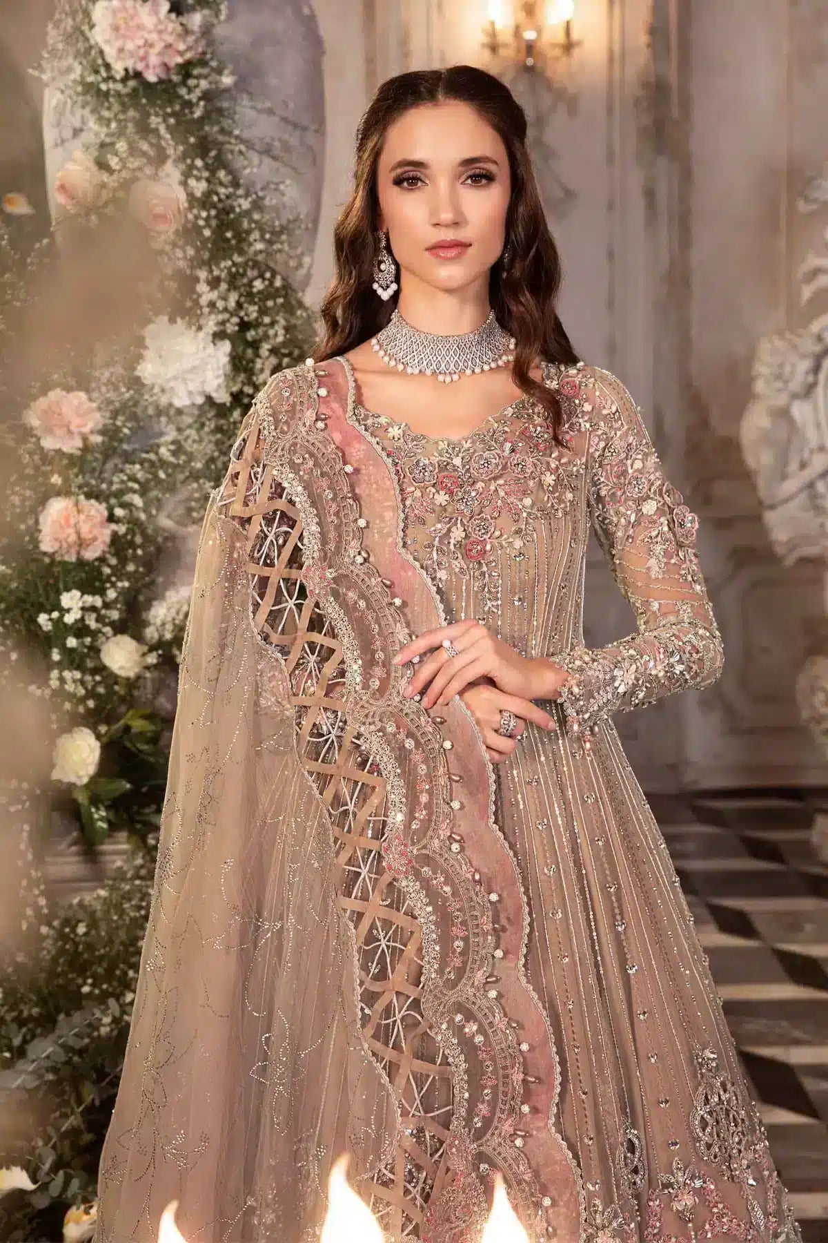 Maria B | Mbroidered Wedding Edition 23 | Grey BD-2703 by Designer Maria B - House of Maryam - Pakistani Designer Ethnic Wear in {{ shop.shopifyCountryName }}