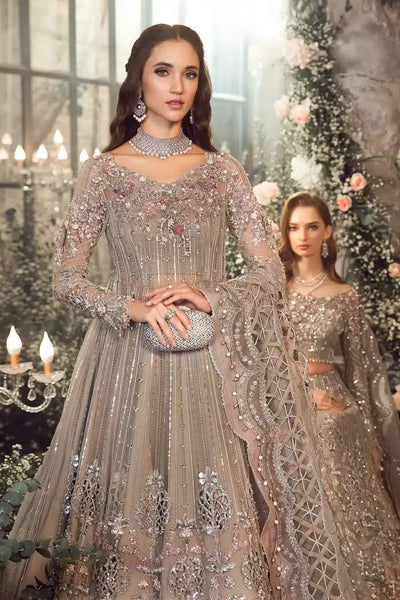 Maria B | Mbroidered Wedding Edition 23 | Grey BD-2703 -  Maria B Bridal - Original Designer Dress - House of Maryam