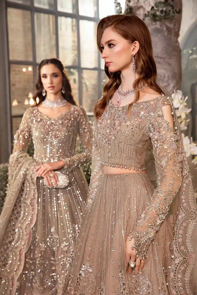 Maria B | Mbroidered Wedding Edition 23 | Grey BD-2703 -  Maria B Bridal - Original Designer Dress - House of Maryam