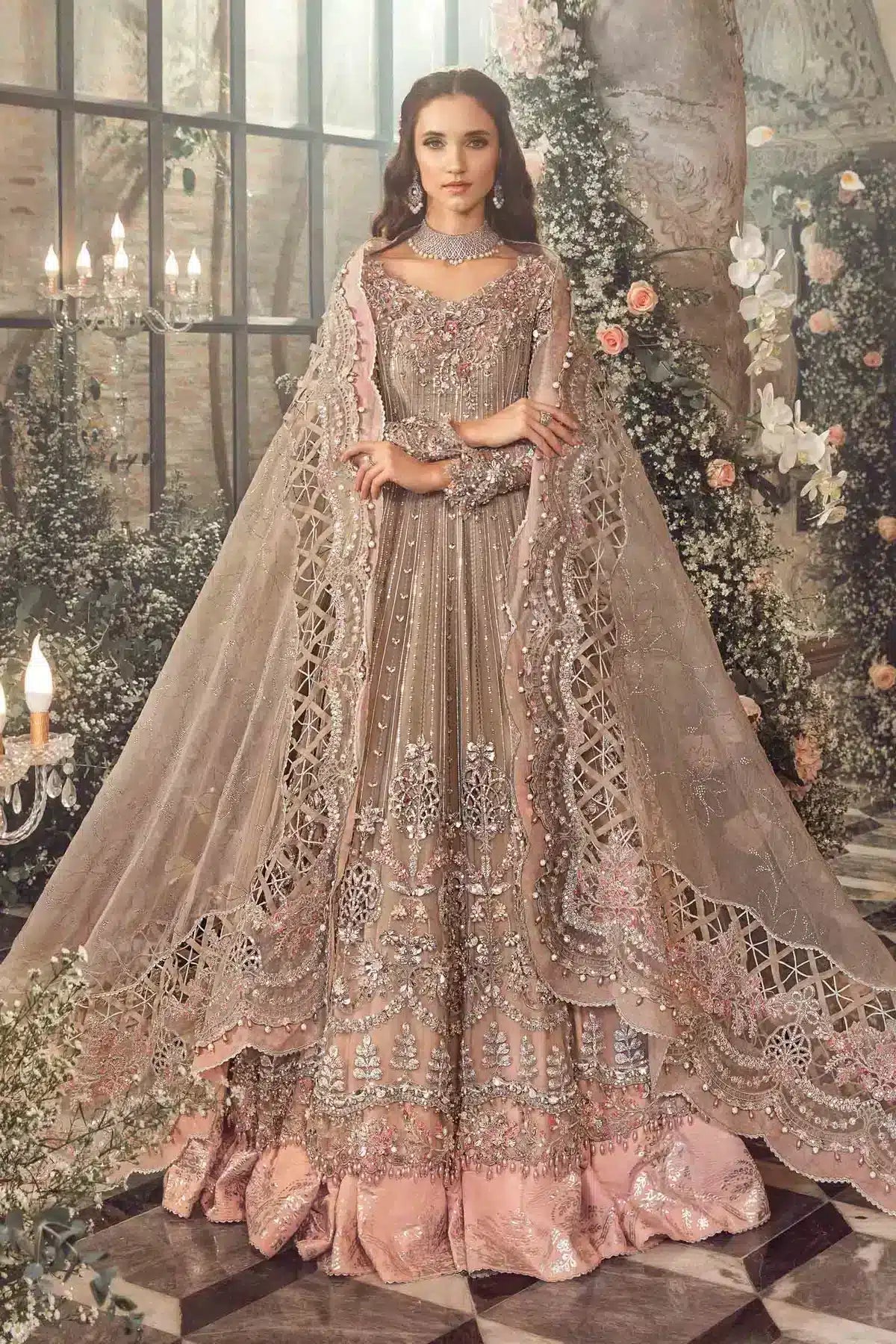 Maria B | Mbroidered Wedding Edition 23 | Grey BD-2703 by Designer Maria B - House of Maryam - Pakistani Designer Ethnic Wear in {{ shop.shopifyCountryName }}