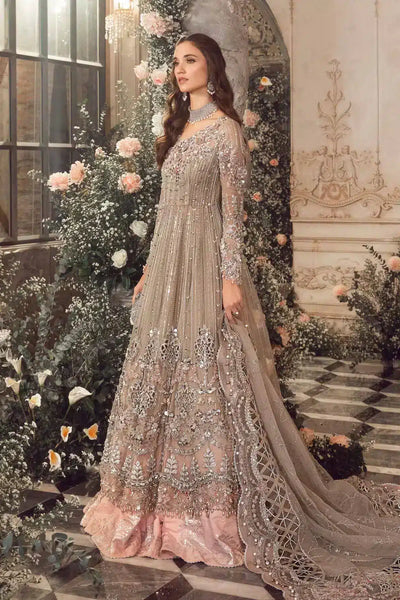 Maria B | Mbroidered Wedding Edition 23 | Grey BD-2703 -  Maria B Bridal - Original Designer Dress - House of Maryam