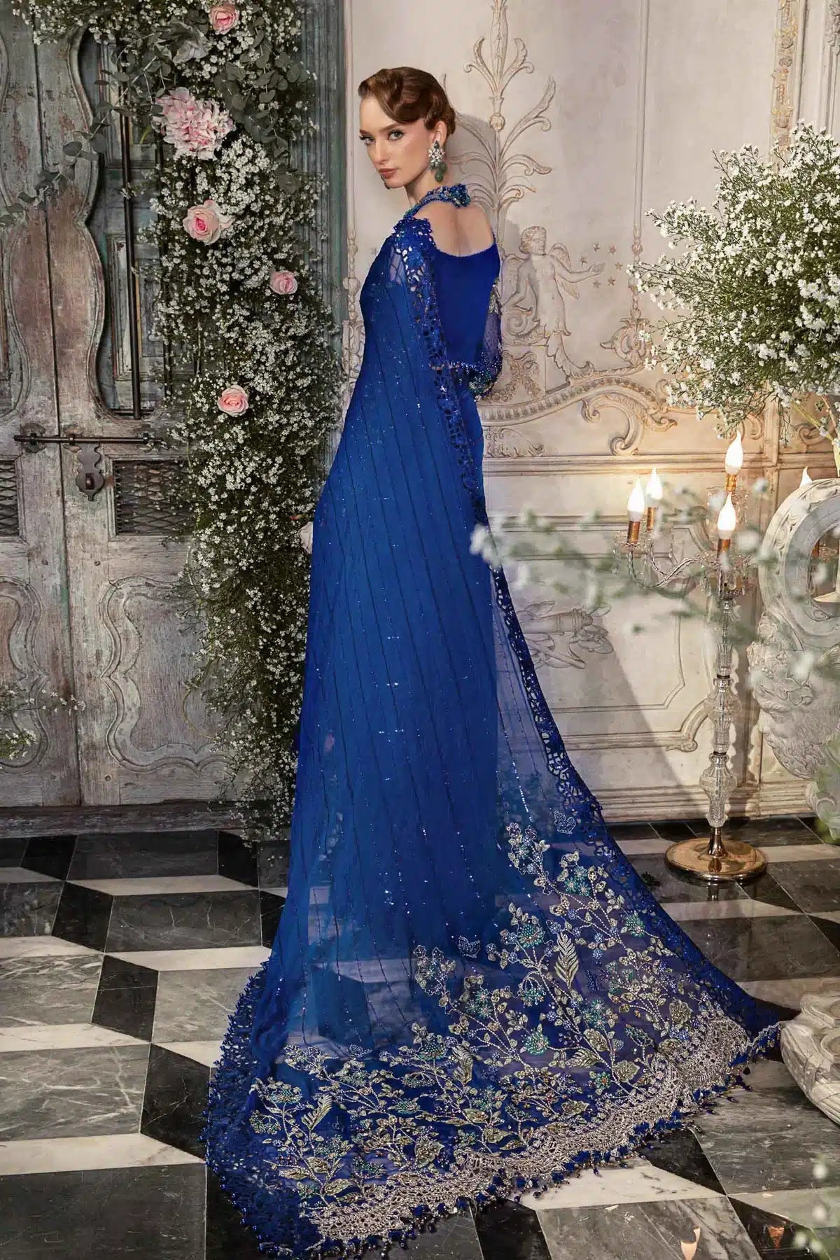 Maria B | Mbroidered Wedding Edition 23 | Cobalt Blue BD-2704