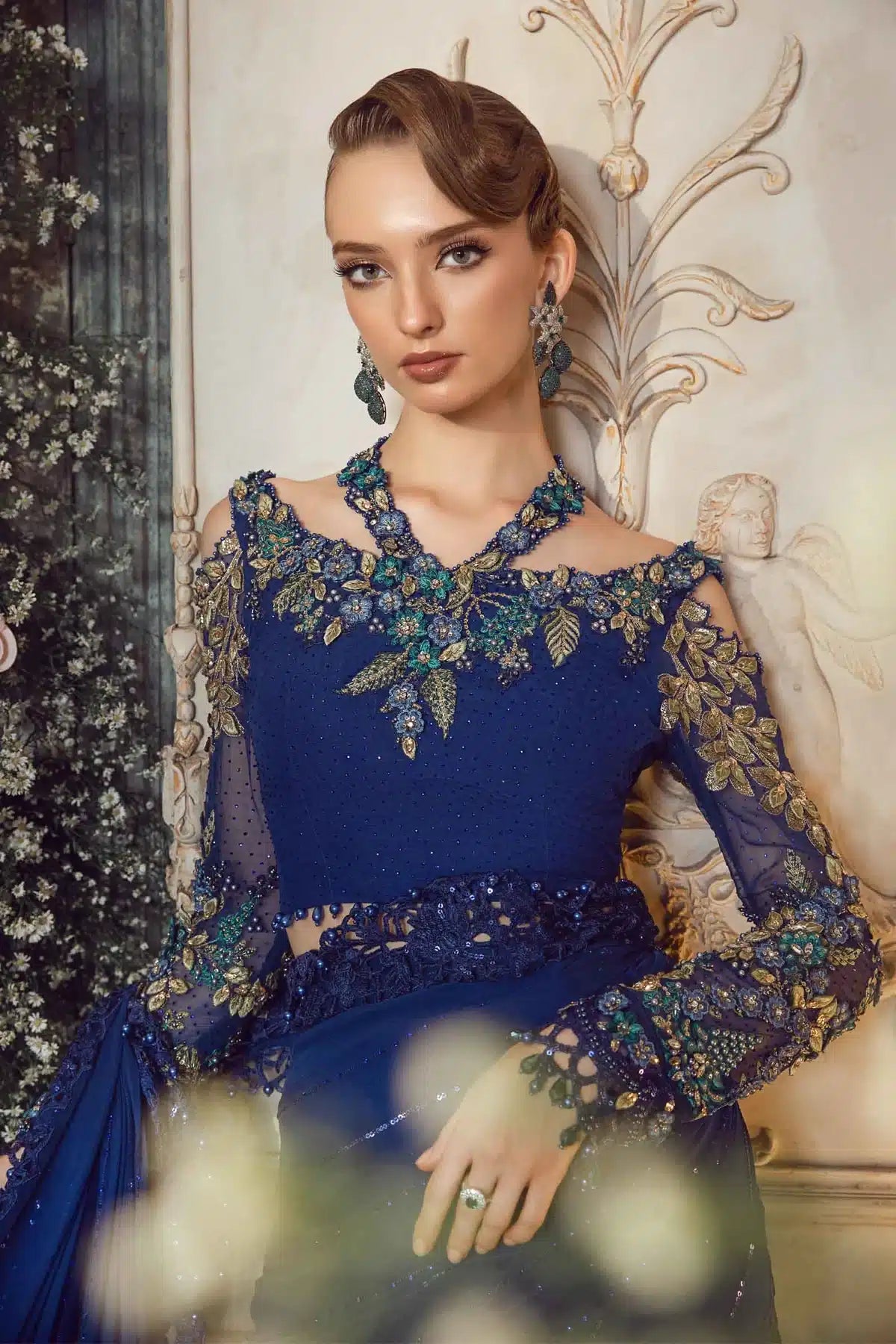 Maria B | Mbroidered Wedding Edition 23 | Cobalt Blue BD-2704