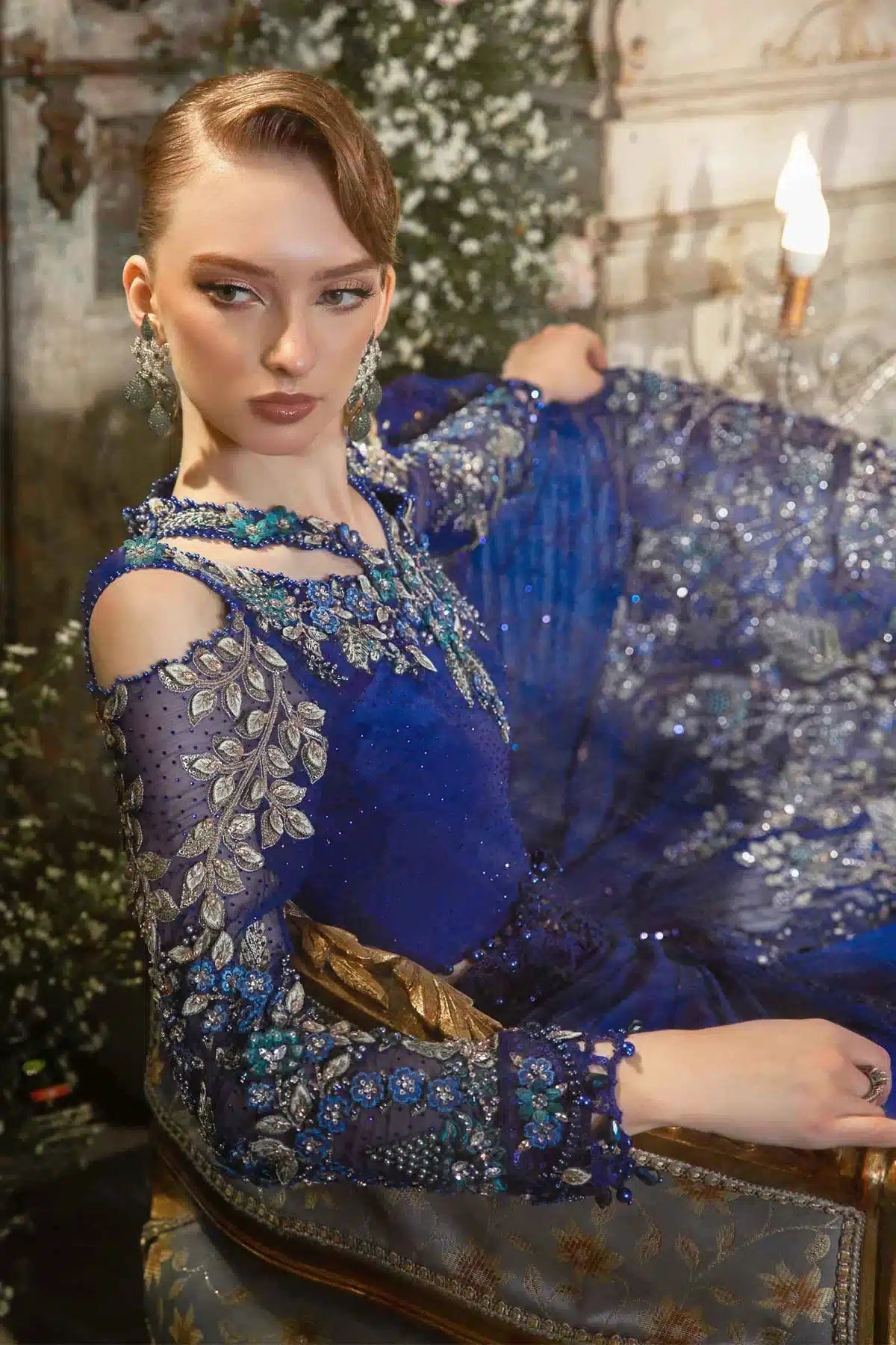 Maria B | Mbroidered Wedding Edition 23 | Cobalt Blue BD-2704 -  Maria B Bridal - Original Designer Dress - House of Maryam