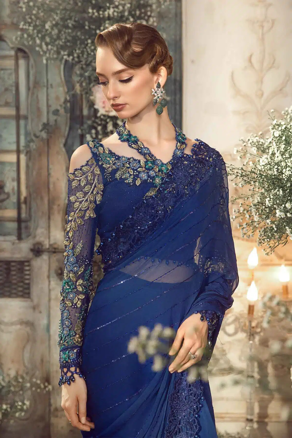 Maria B | Mbroidered Wedding Edition 23 | Cobalt Blue BD-2704 -  Maria B Bridal - Original Designer Dress - House of Maryam