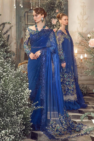 Maria B | Mbroidered Wedding Edition 23 | Cobalt Blue BD-2704 -  Maria B Bridal - Original Designer Dress - House of Maryam