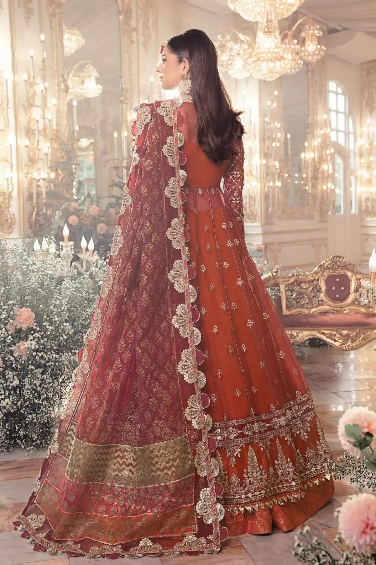 Maria B | Mbroidered Wedding Edition 23 | Maroon BD-2705 -  Maria B Bridal - Original Designer Dress - House of Maryam