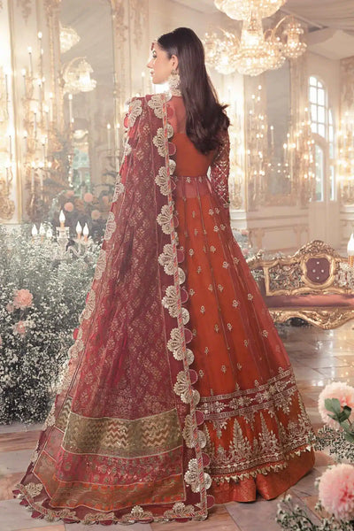 Maria B | Mbroidered Wedding Edition 23 | Maroon BD-2705 -  Maria B Bridal - Original Designer Dress - House of Maryam