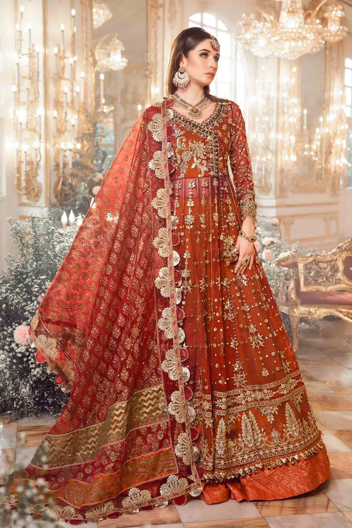 Maria B | Mbroidered Wedding Edition 23 | Maroon BD-2705 by Designer Maria B - House of Maryam - Pakistani Designer Ethnic Wear in {{ shop.shopifyCountryName }}