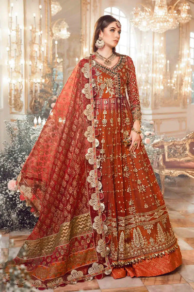 Maria B | Mbroidered Wedding Edition 23 | Maroon BD-2705 -  Maria B Bridal - Original Designer Dress - House of Maryam