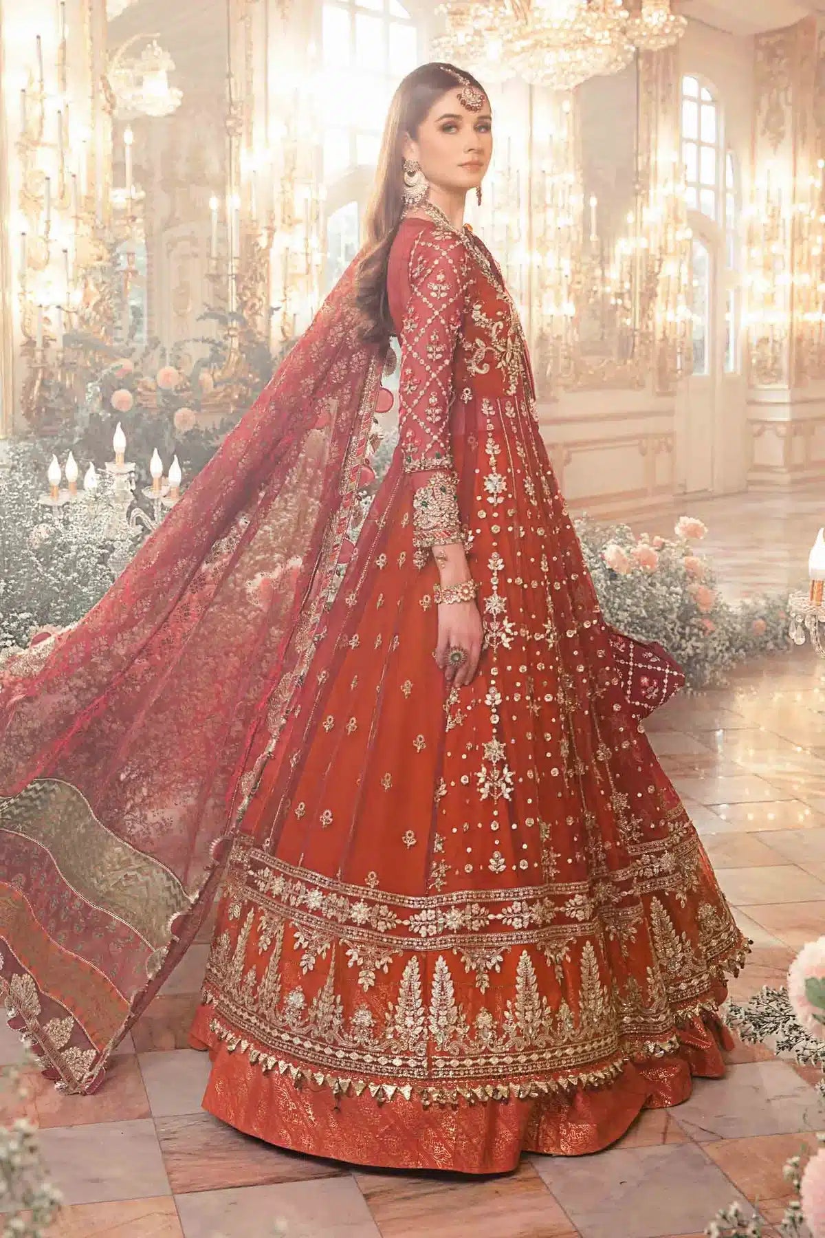 Maria B | Mbroidered Wedding Edition 23 | Maroon BD-2705 -  Maria B Bridal - Original Designer Dress - House of Maryam