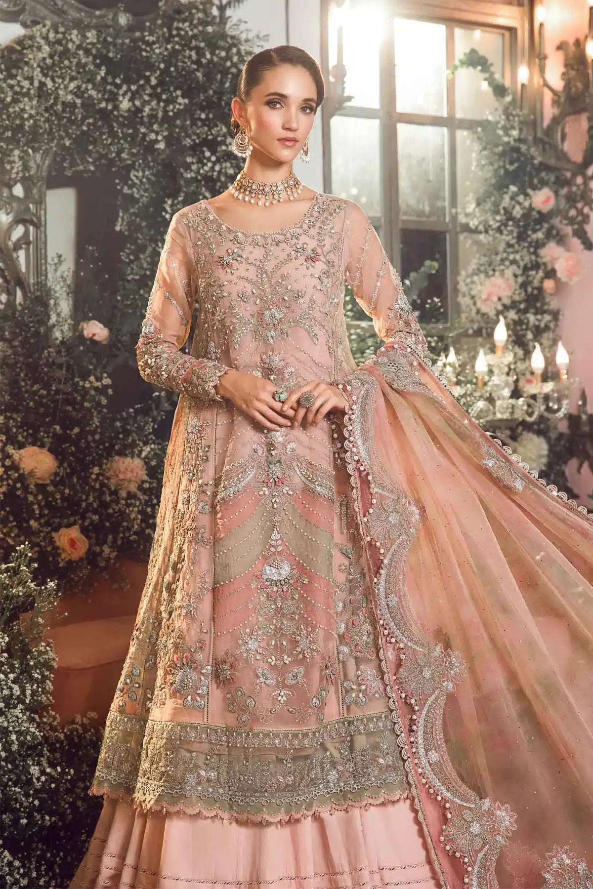 Maria B | Mbroidered Wedding Edition 23 | Pastel Pink BD-2706 -  Maria B Bridal - Original Designer Dress - House of Maryam