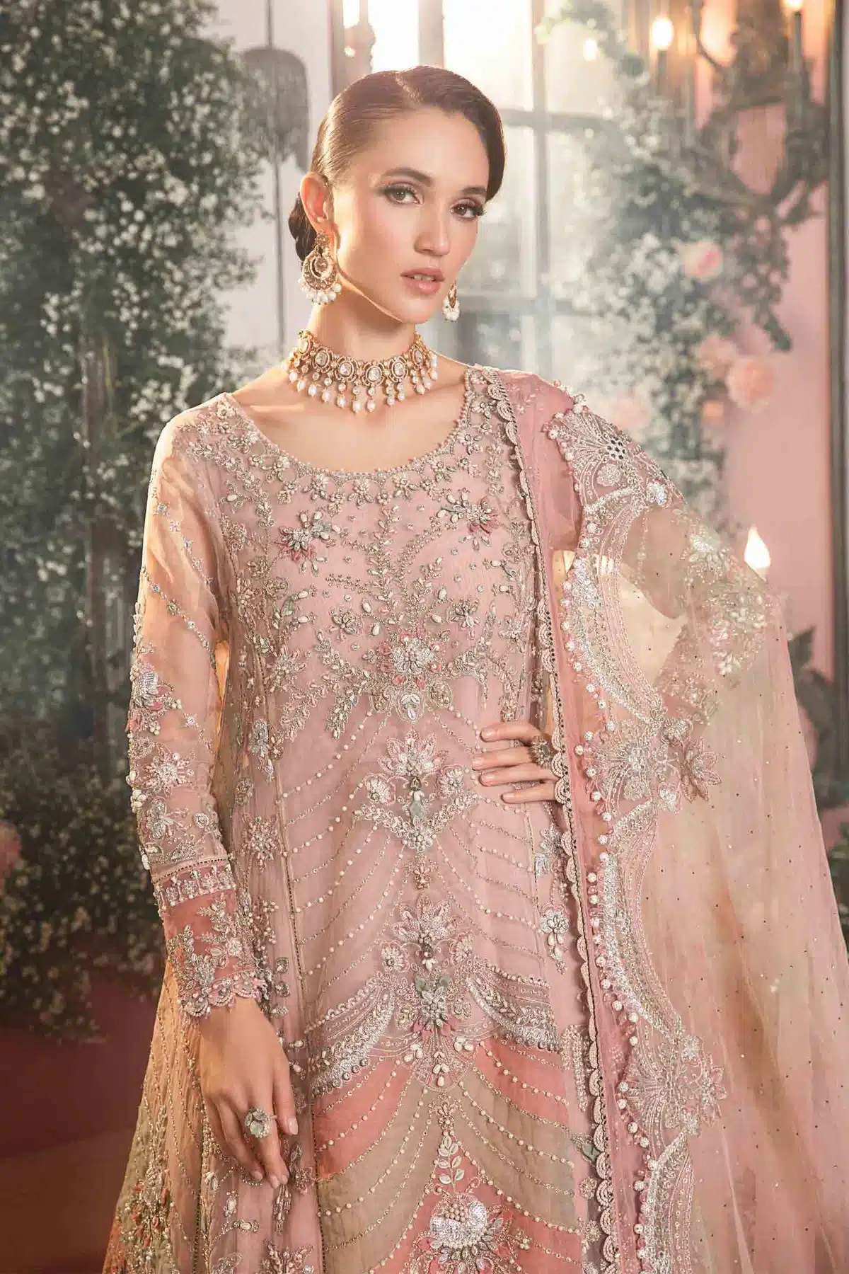 Maria B | Mbroidered Wedding Edition 23 | Pastel Pink BD-2706 -  Maria B Bridal - Original Designer Dress - House of Maryam