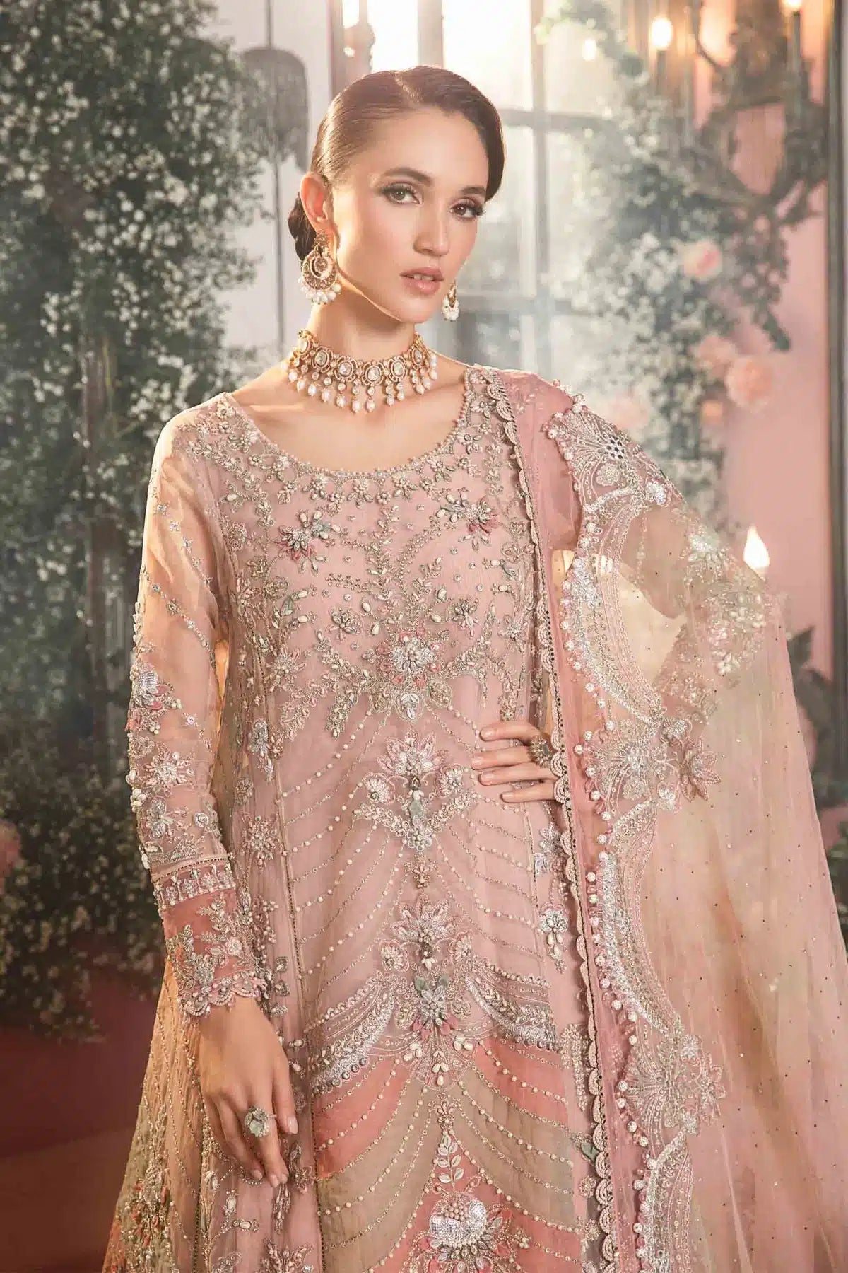 Maria B | Mbroidered Wedding Edition 23 | Pastel Pink BD-2706 by Designer Maria B - House of Maryam - Pakistani Designer Ethnic Wear in {{ shop.shopifyCountryName }}