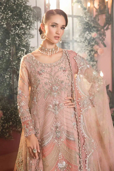 Maria B | Mbroidered Wedding Edition 23 | Pastel Pink BD-2706 -  Maria B Bridal - Original Designer Dress - House of Maryam