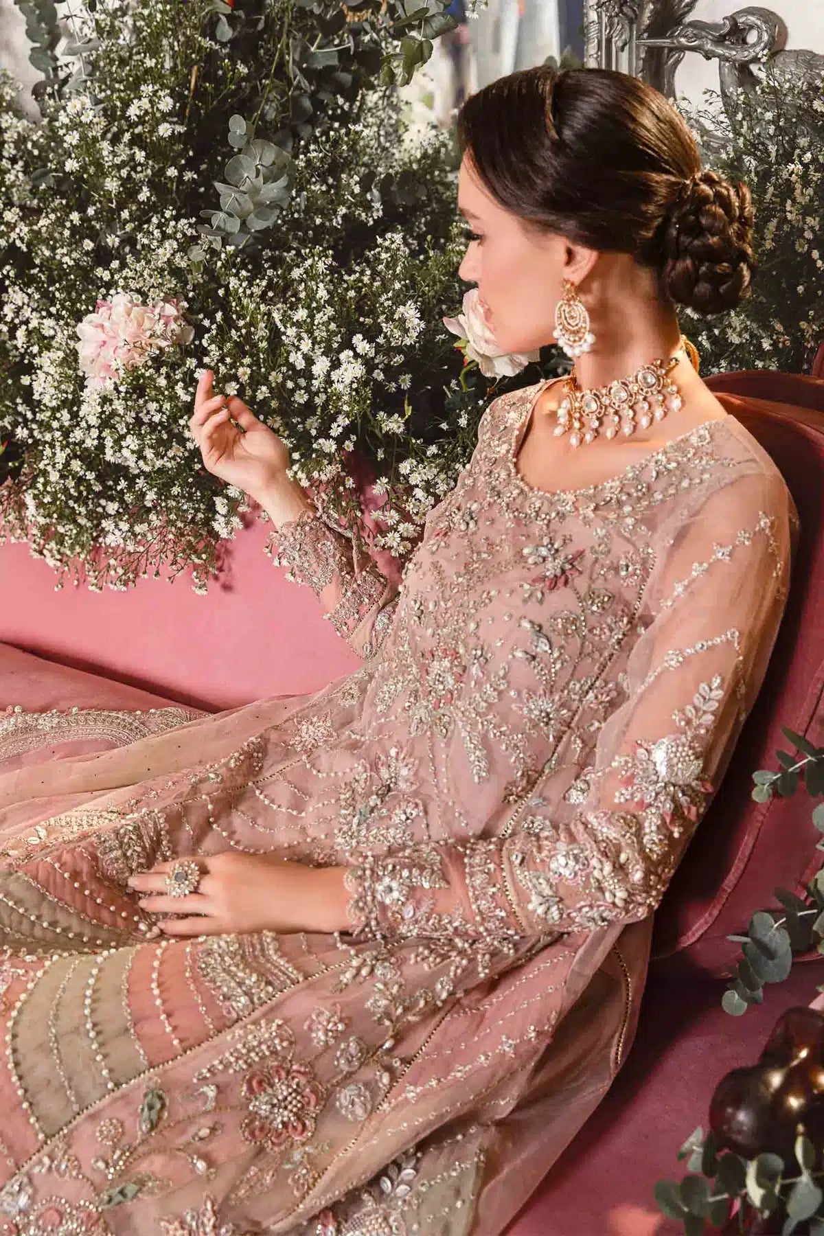 Maria B | Mbroidered Wedding Edition 23 | Pastel Pink BD-2706 -  Maria B Bridal - Original Designer Dress - House of Maryam