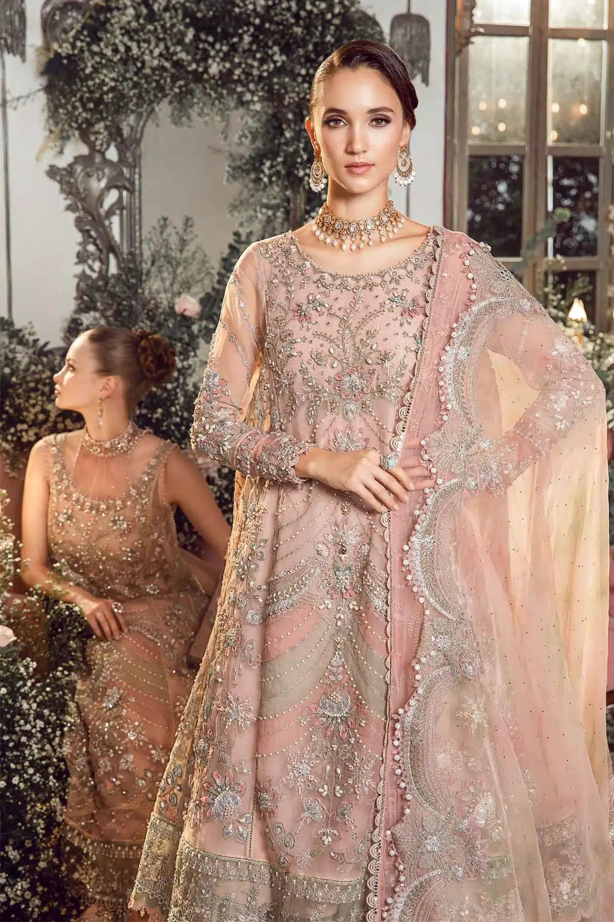 Maria B | Mbroidered Wedding Edition 23 | Pastel Pink BD-2706 by Designer Maria B - House of Maryam - Pakistani Designer Ethnic Wear in {{ shop.shopifyCountryName }}